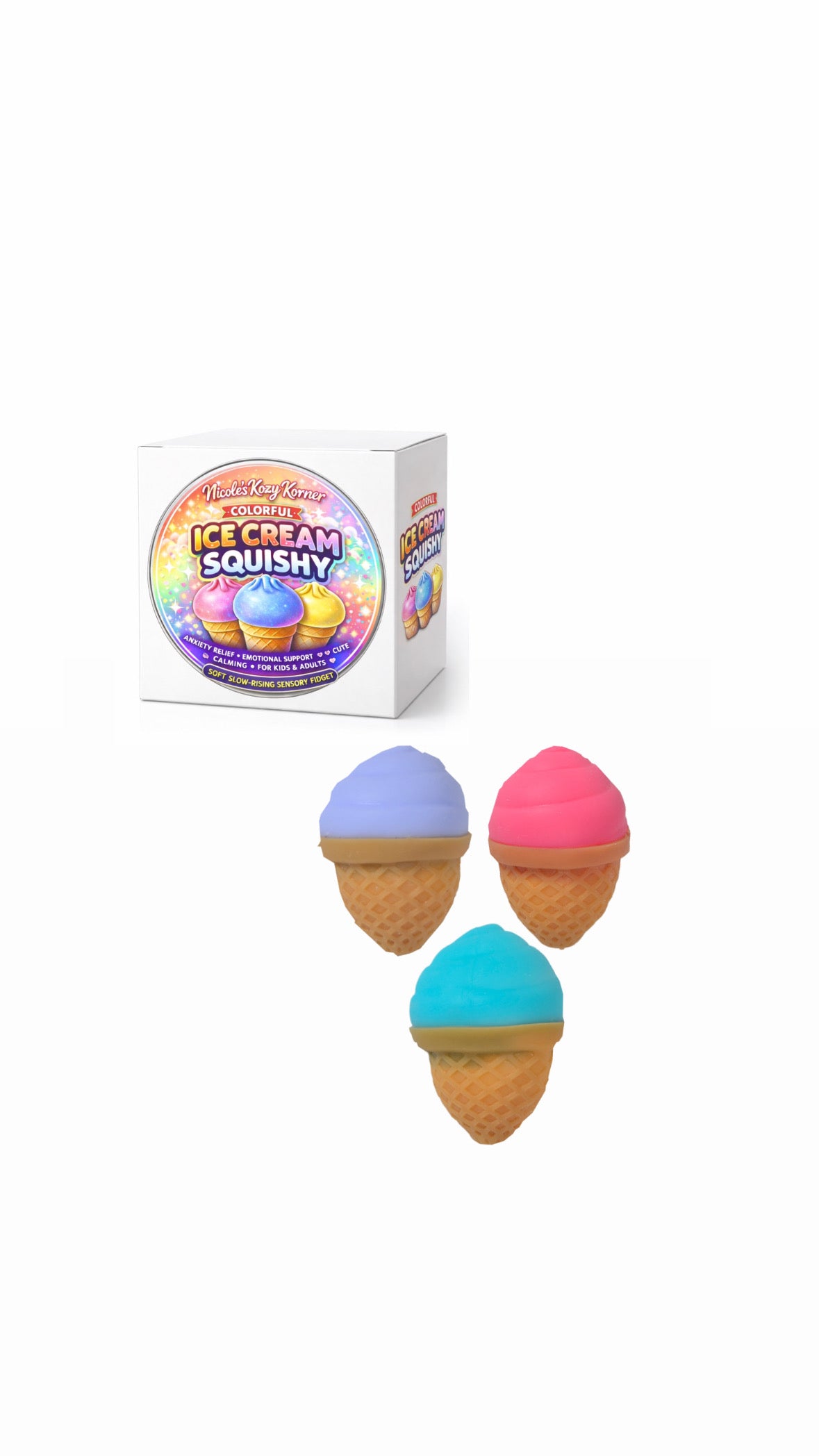 Kozy’s 3-Pack Squishy Ice Cream