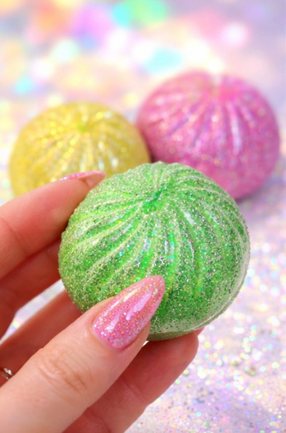 Kozy’s Mystery Dumplings - Mystery Sparkle Bao Bun Squishy Toy – Blue Steamer Edition (1 Glitter Dumpling)